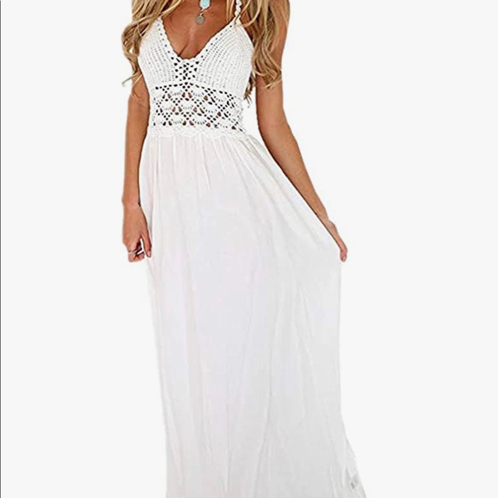 Backless Bohemian Halter Maxi Dress